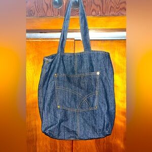 Vintage Denim Tote bag with large Pocket